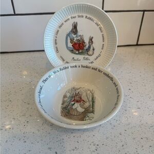 Wedgwood Peter Rabbit 2-Piece Child’s Plate & Bowl Set
